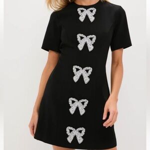 HYACINTH HOUSE Beaded Bows Bernadette Mini Dress